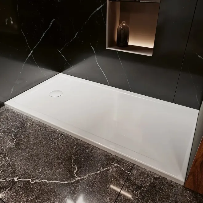 Plato Ducha Cerámico Stepin Extraplano Unisan Blanco