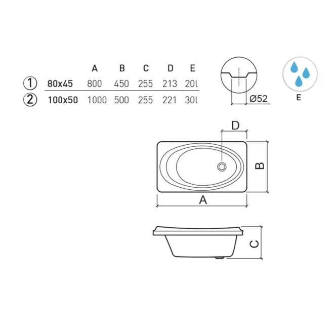 Bañera Bebe Babybath Unisan Plano Técnico