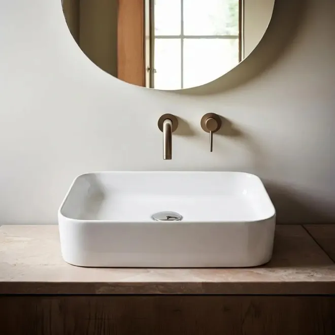 Lavabo Sobre Encimera Azahar 50 Rectangular Baalneo