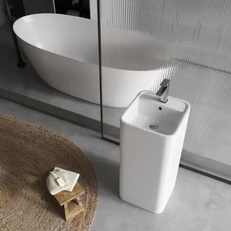 Lavabo Pedestal Albufera Cuadrado Baalneo