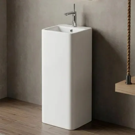 Lavabo Pedestal Albufera Cuadrado Baalneo
