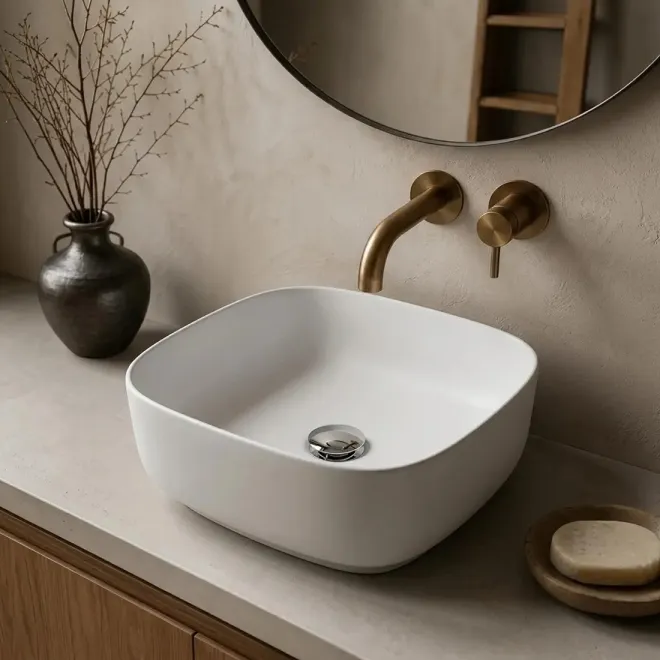 Lavabo Sobre Encimera Cantalar Cuadrado Baalneo
