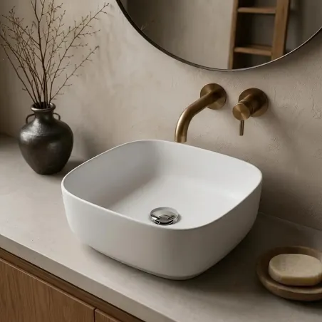Lavabo Sobre Encimera Cantalar Cuadrado Baalneo