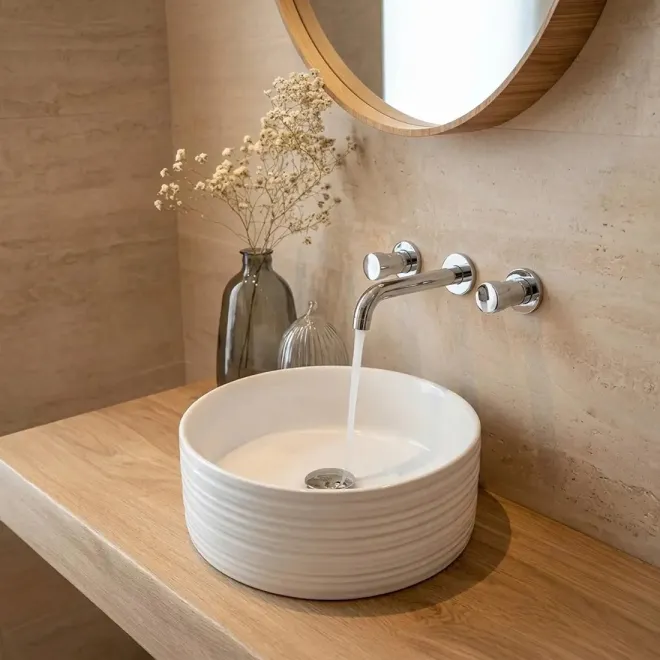Lavabo Sobre Encimera Rossel Redondo Baalneo