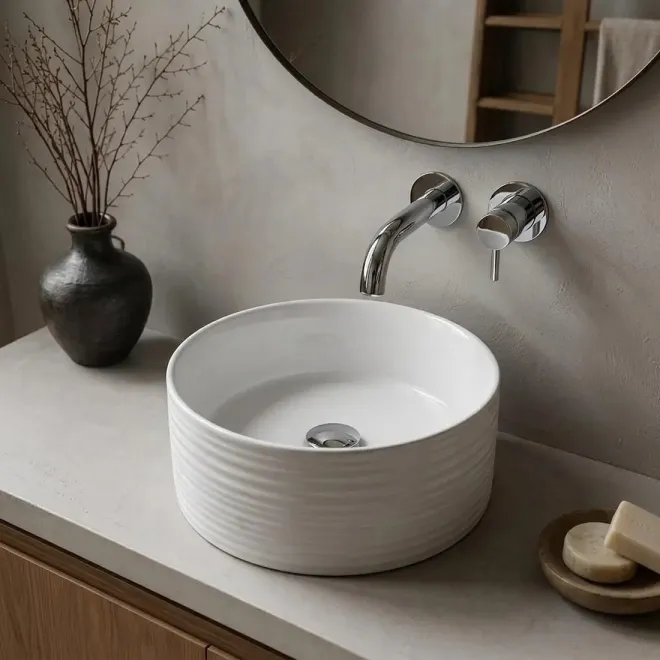 Lavabo Sobre Encimera Rossel Redondo Baalneo
