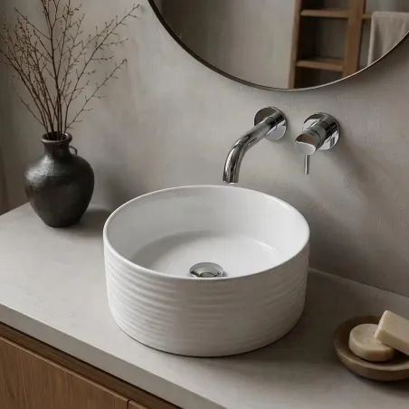Lavabo Sobre Encimera Rossel Redondo Baalneo