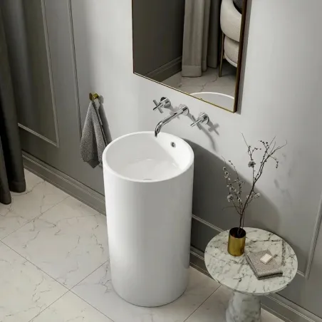 Lavabo Pedestal Testos Redondo Baalneo
