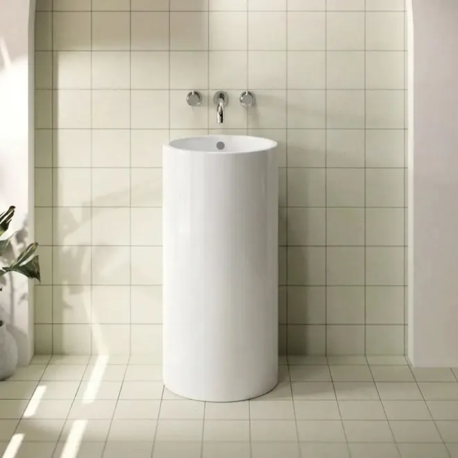 Lavabo Pedestal Testos Redondo Baalneo