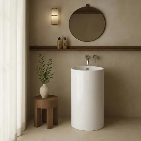 Lavabo Pedestal Testos Redondo Baalneo