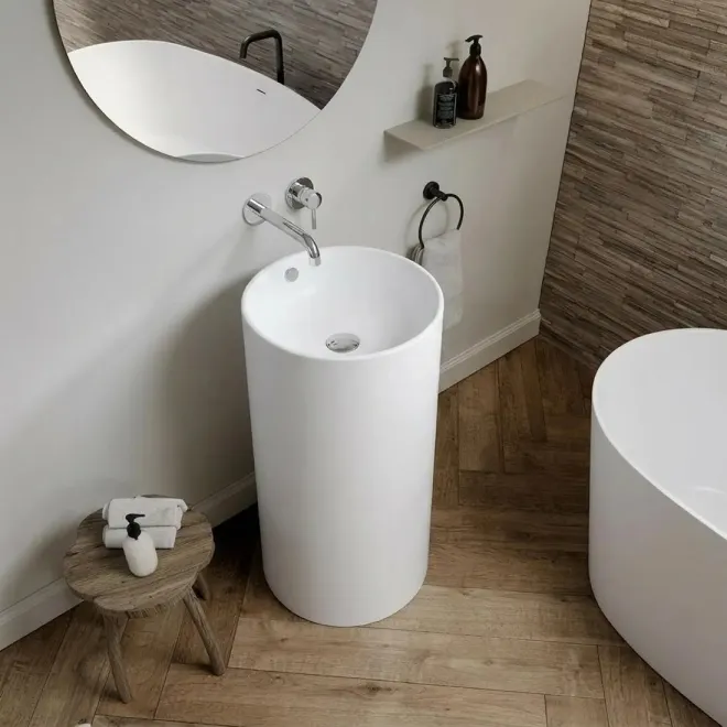 Lavabo Pedestal Testos Redondo Baalneo