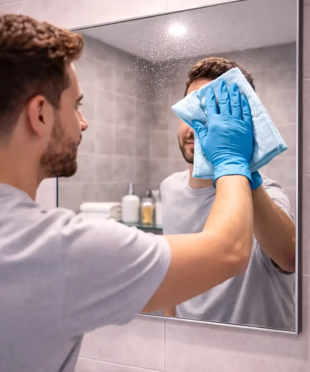 Mantenimiento y limpieza de espejos de baño