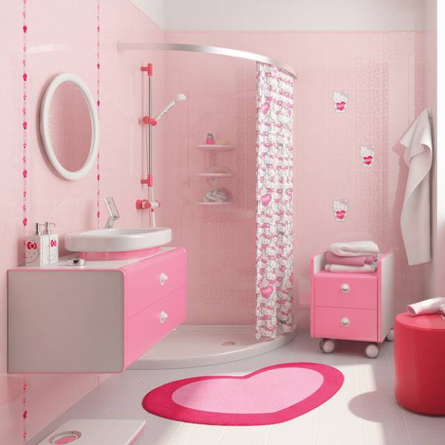 banos-para-ninas-300x300 Cuarto de baño para niños - Decoracion
