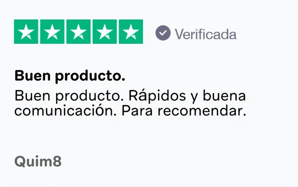 Reseña de cliente en Trustpilot 14