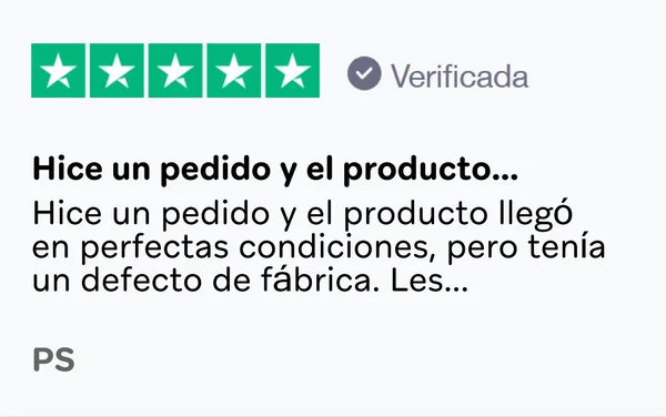 Reseña de cliente en Trustpilot 15