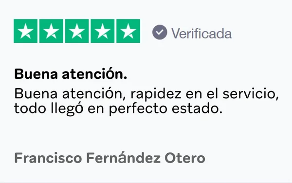 Reseña de cliente en Trustpilot 4