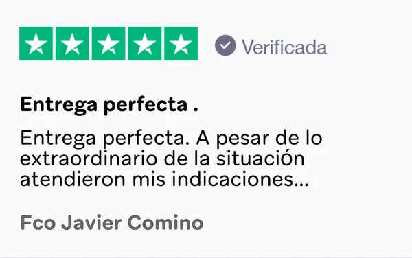 Reseña de cliente en Trustpilot 7